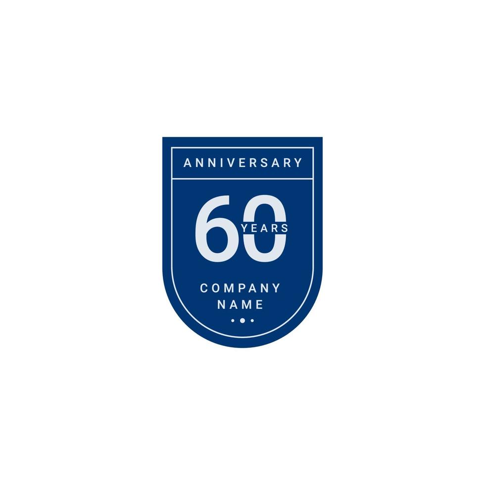 60 Years Anniversary Celebration Your Company Vector Template Design Illustration