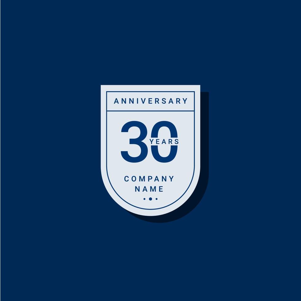 30 Years Anniversary Celebration Your Company Vector Template Design Illustration