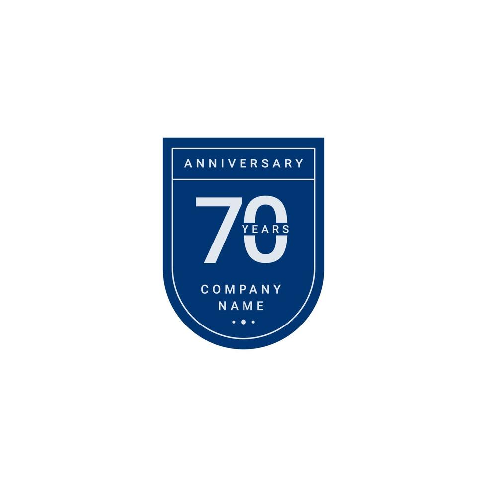 70 Years Anniversary Celebration Your Company Vector Template Design Illustration