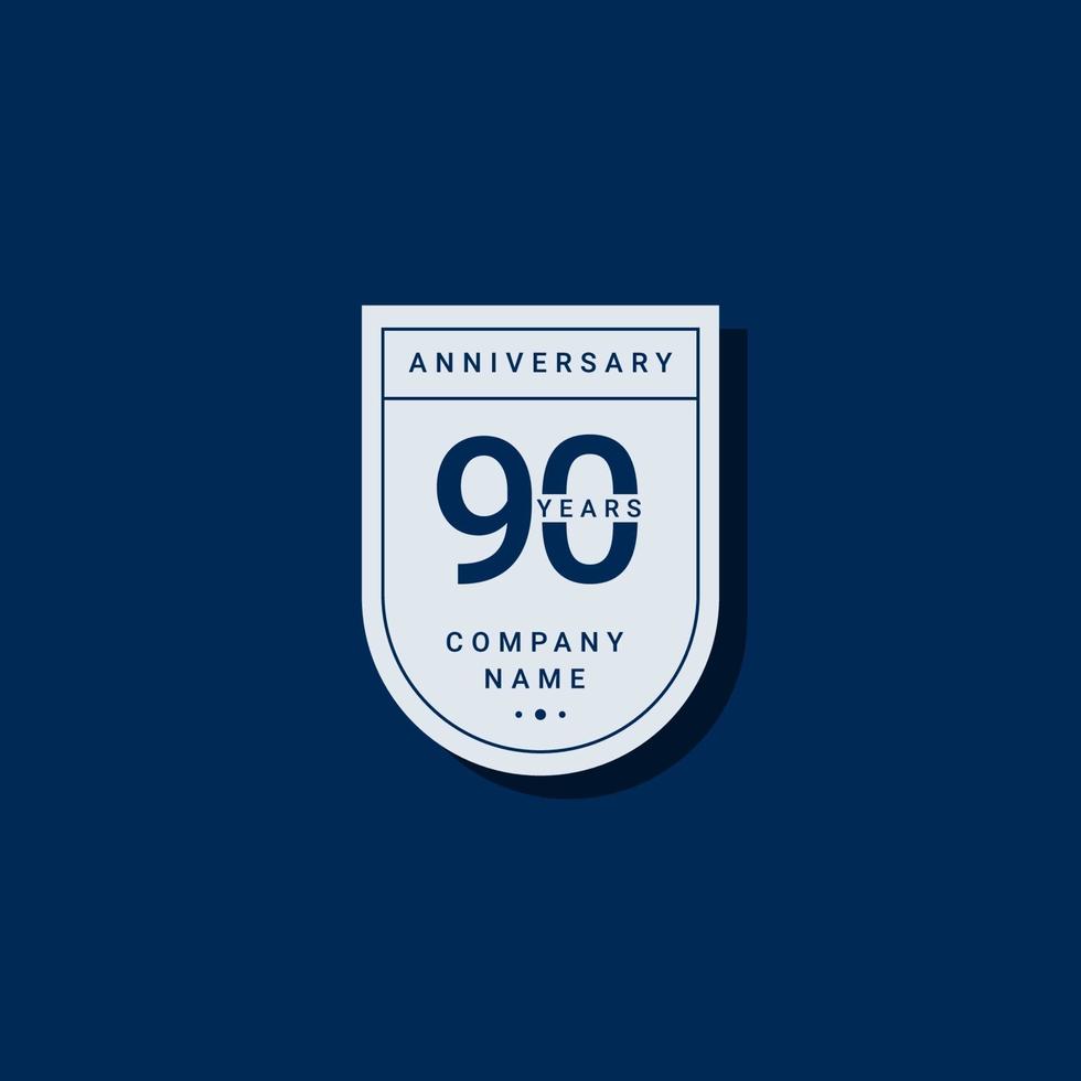 90 Years Anniversary Celebration Your Company Vector Template Design Illustration