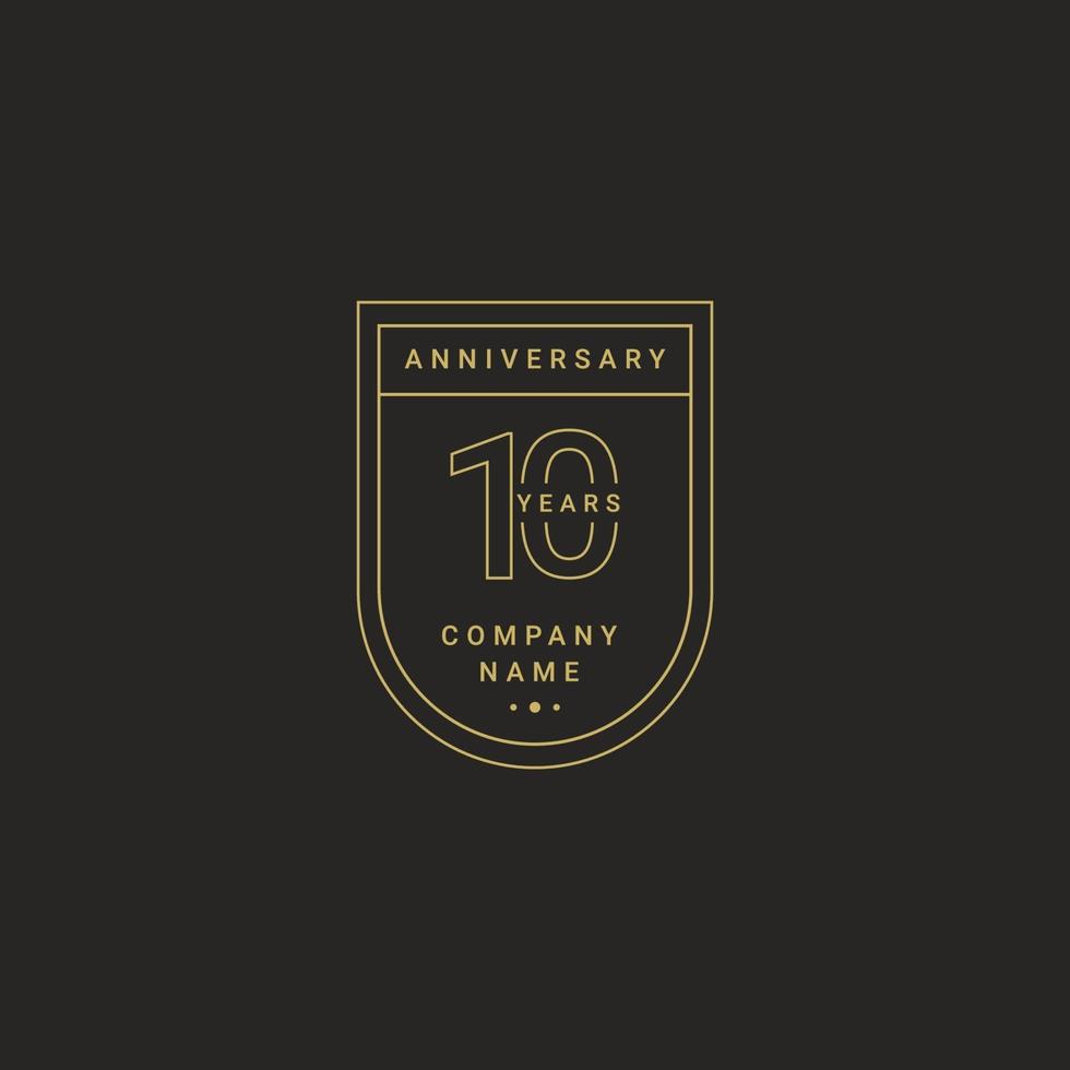 10 Years Anniversary Celebration Your Company Vector Template Design Illustration
