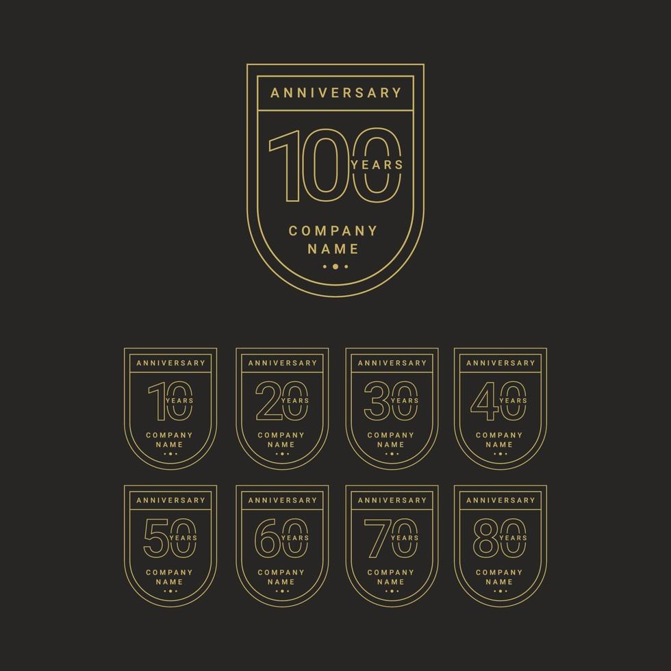 100 Years Anniversary Celebration Your Company Vector Template Design Illustration