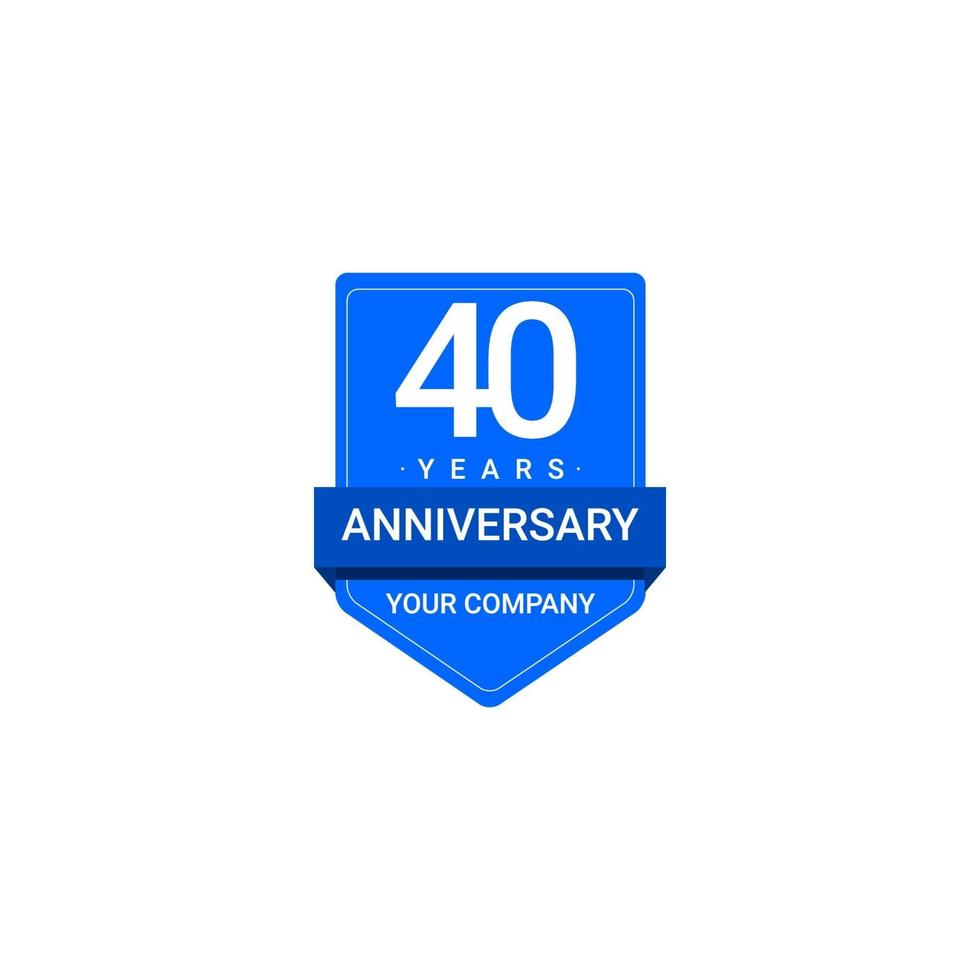 40 Years Anniversary Celebration Your Company Vector Template Design Illustration