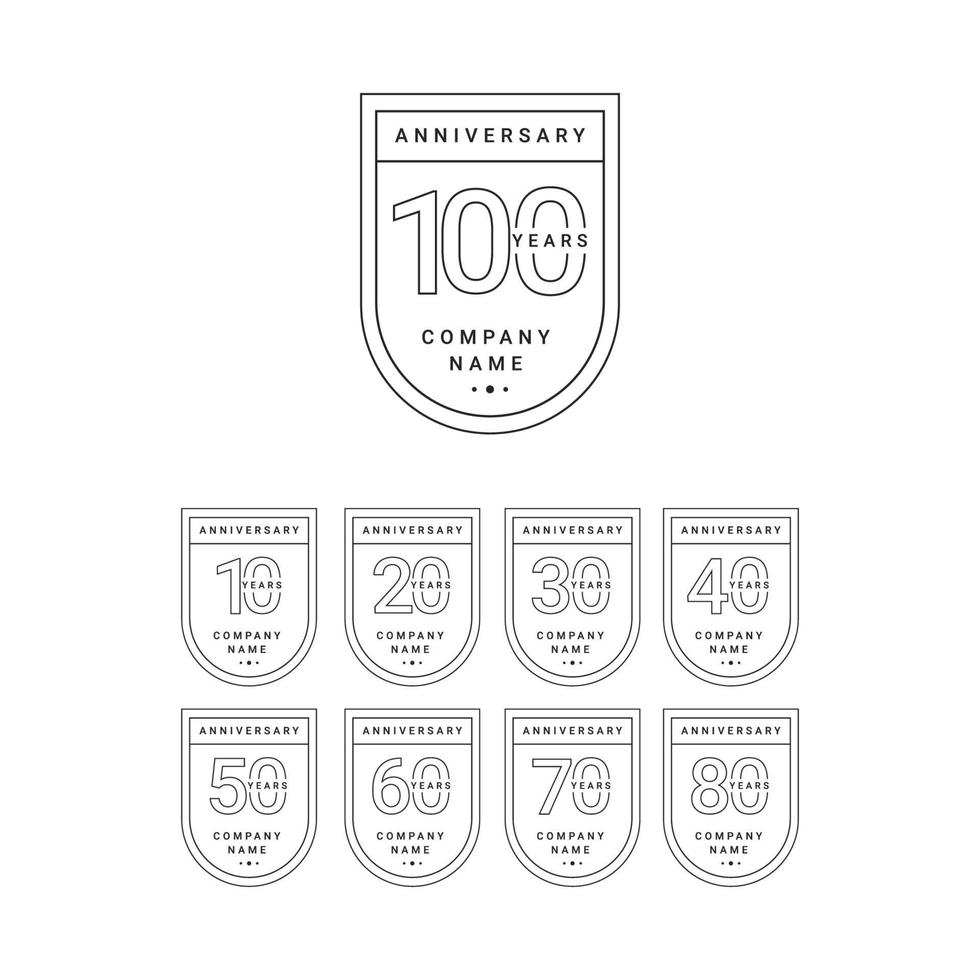 100 Years Anniversary Celebration Your Company Vector Template Design Illustration