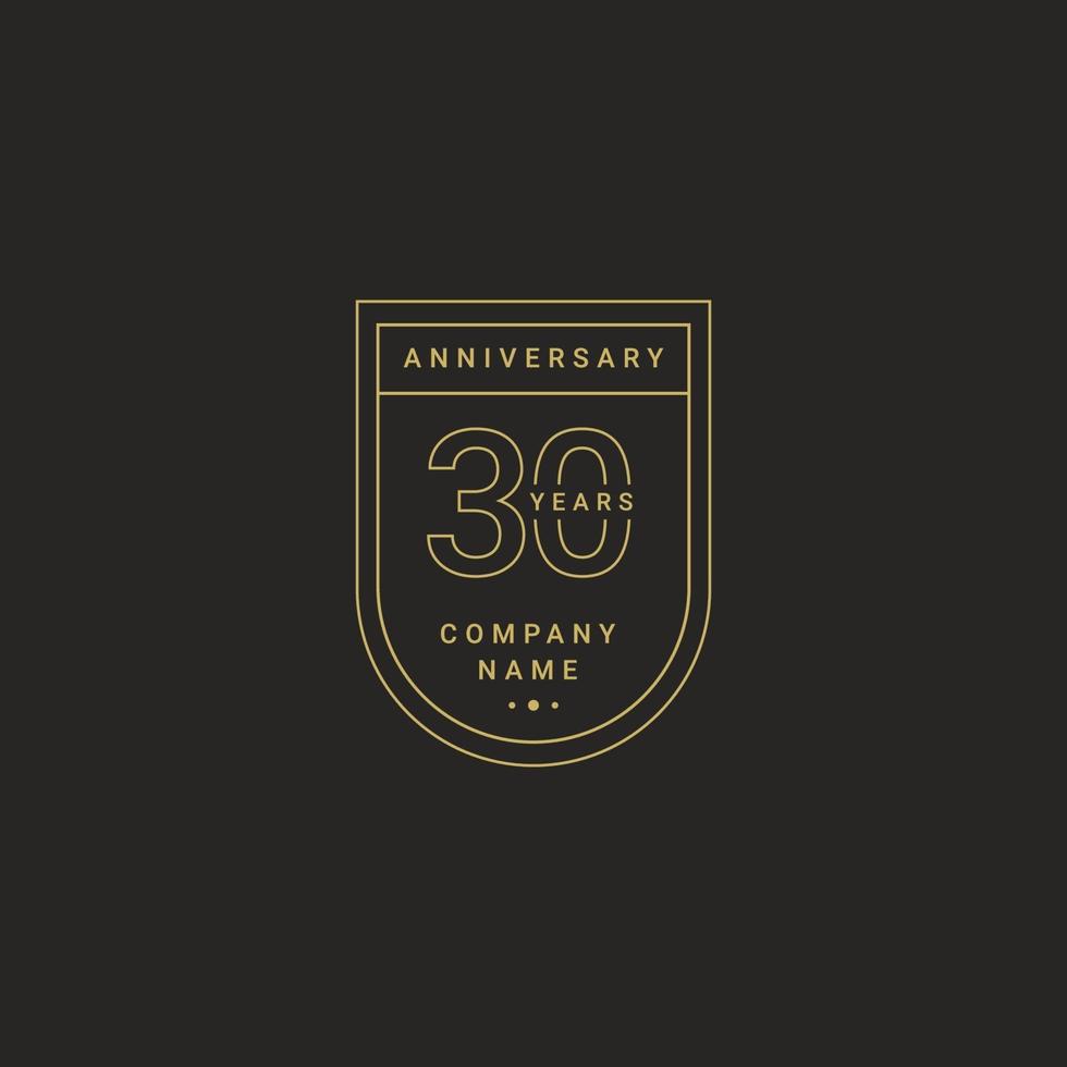 30 Years Anniversary Celebration Your Company Vector Template Design Illustration