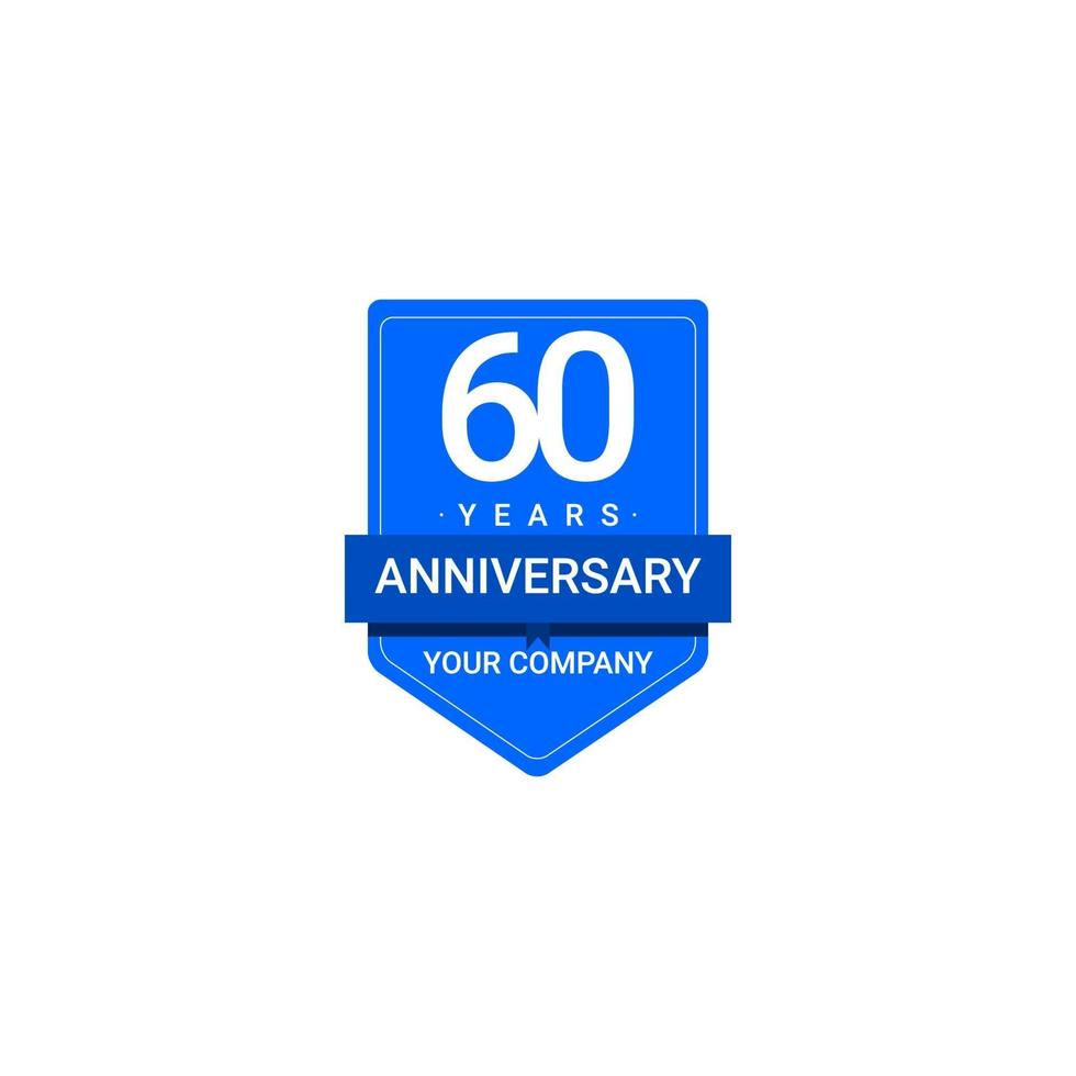 60 Years Anniversary Celebration Your Company Vector Template Design Illustration