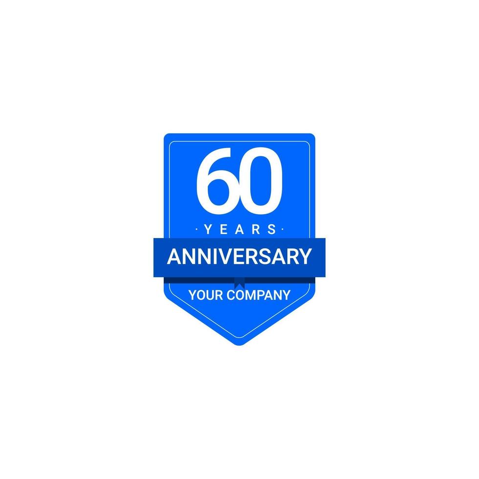 60 Years Anniversary Celebration Your Company Vector Template Design Illustration