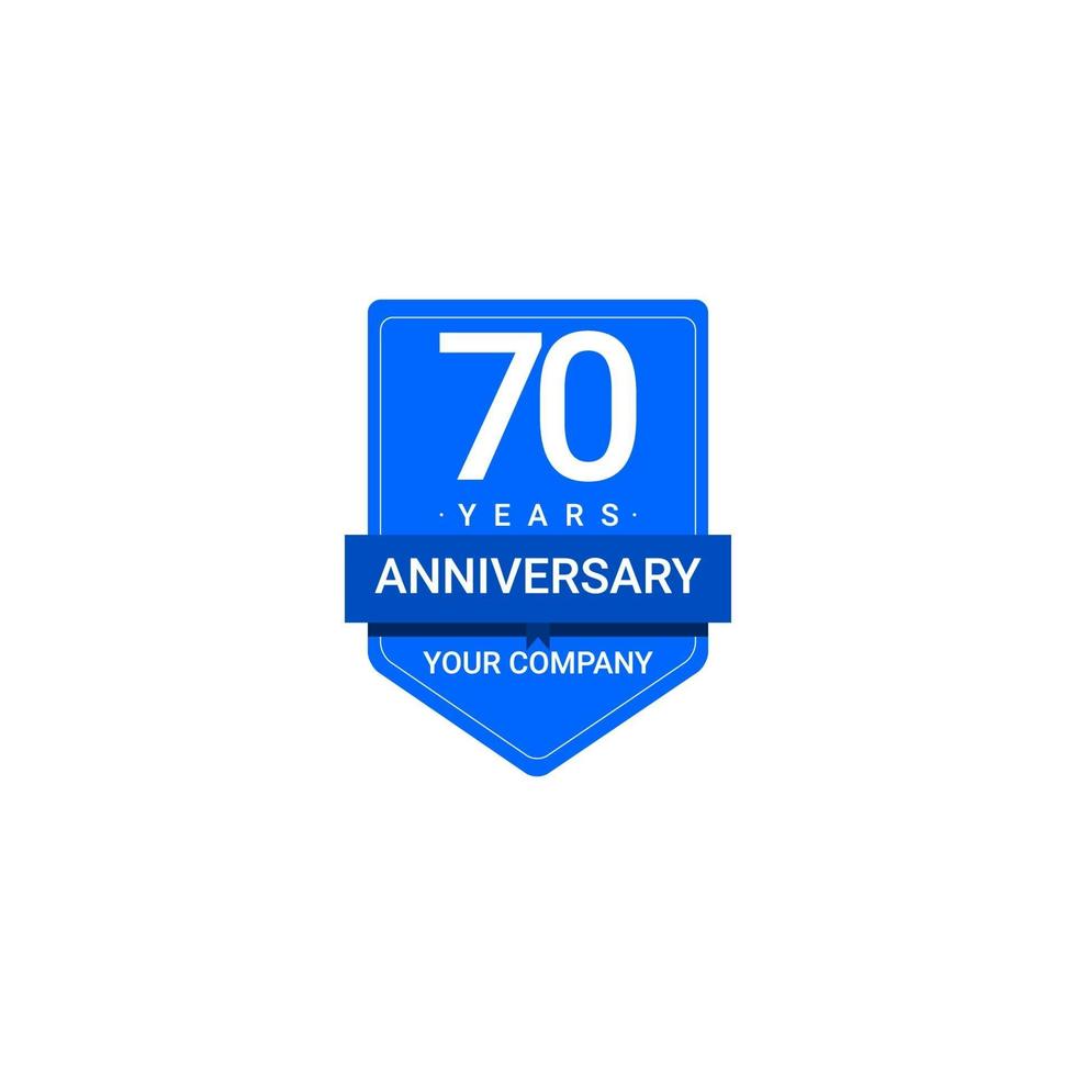 70 Years Anniversary Celebration Your Company Vector Template Design Illustration
