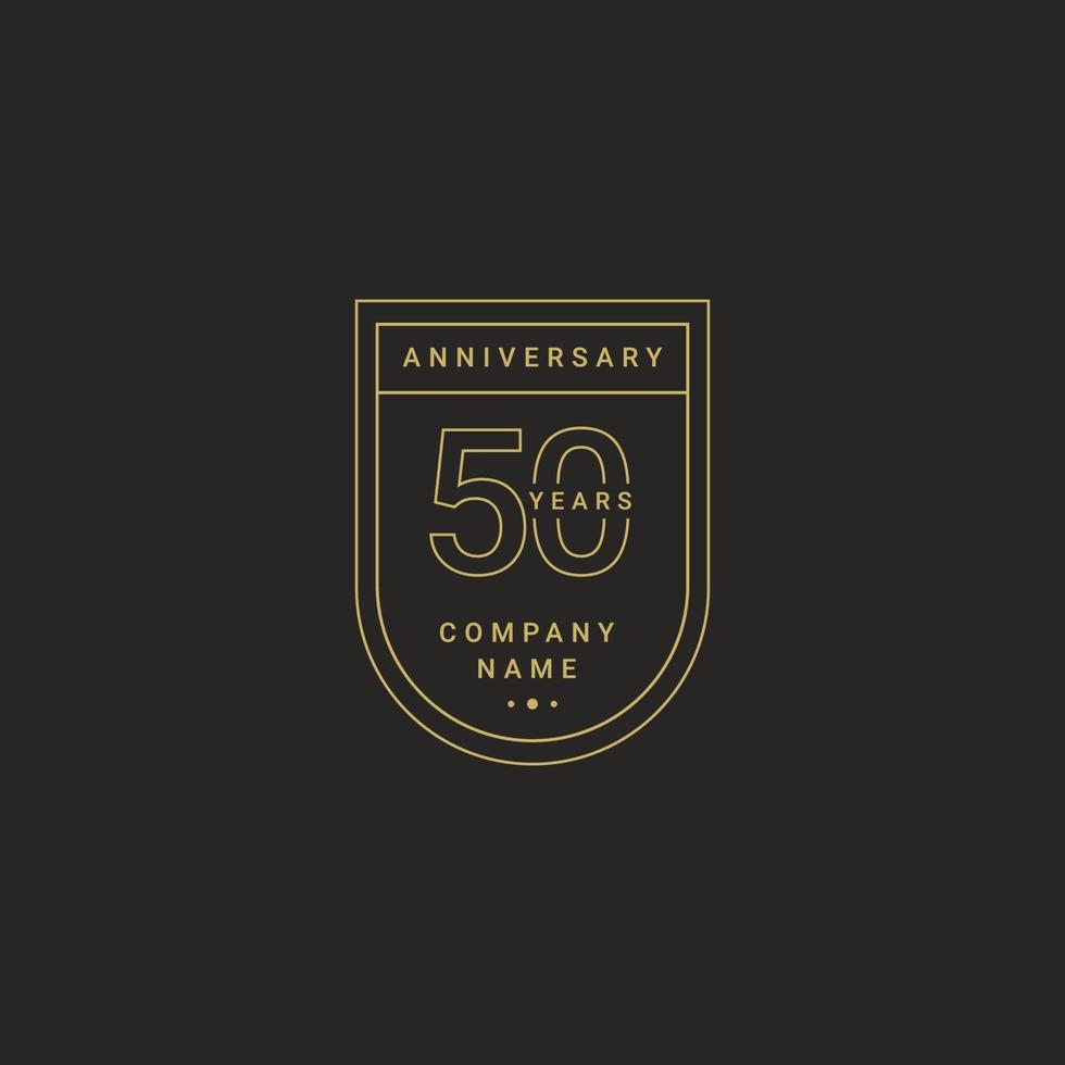 50 Years Anniversary Celebration Your Company Vector Template Design Illustration