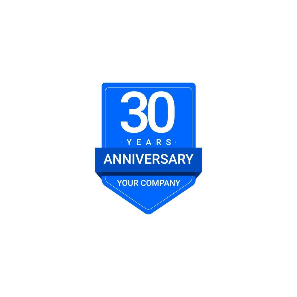 30 Years Anniversary Celebration Your Company Vector Template Design Illustration