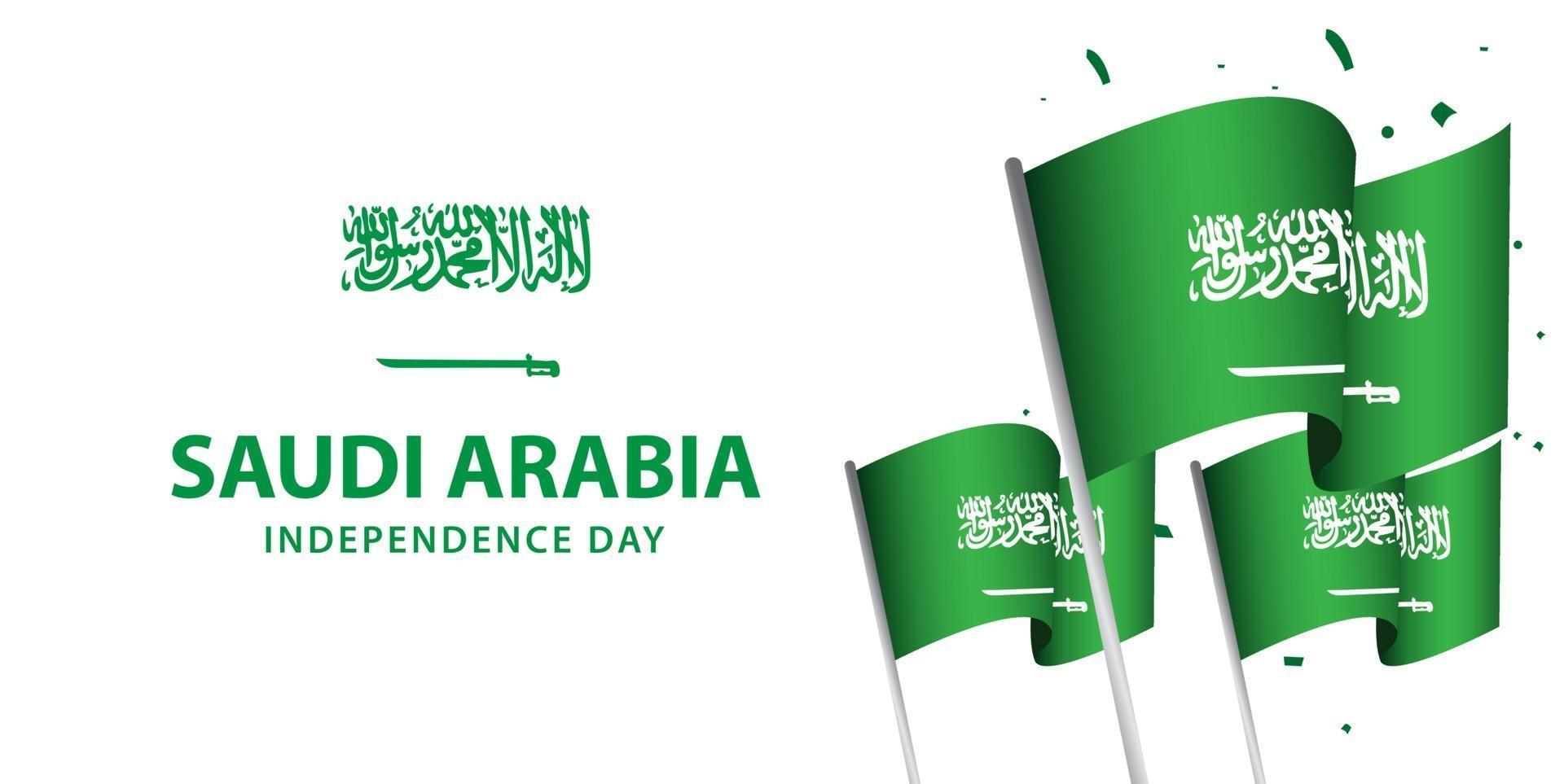 Saudi Arabia Independence Day Vector Template Design Illustration