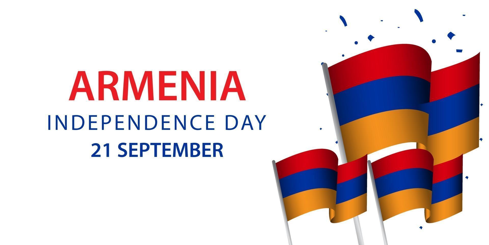 Ilustración de diseño de plantilla de vector de día de la independencia de Armenia