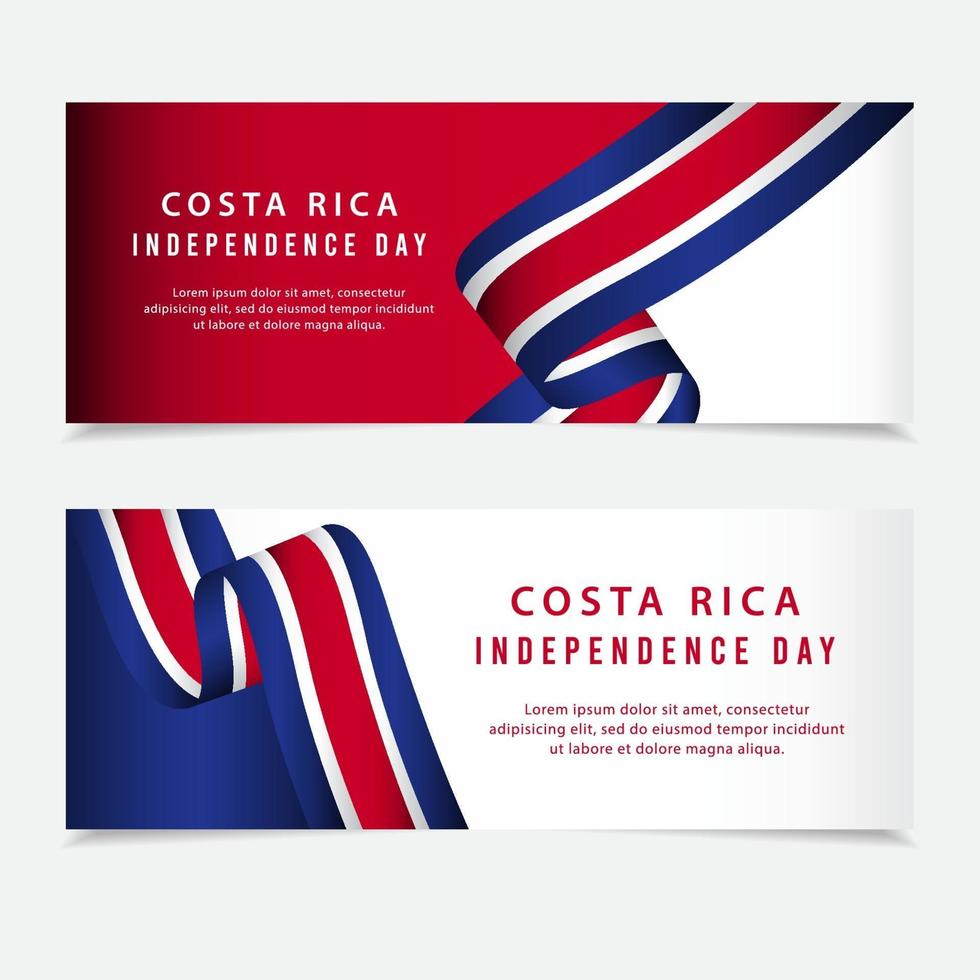 feliz día de la independencia de costa rica vector plantilla de diseño ilustración