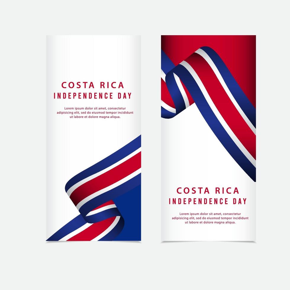 feliz día de la independencia de costa rica vector plantilla de diseño ilustración