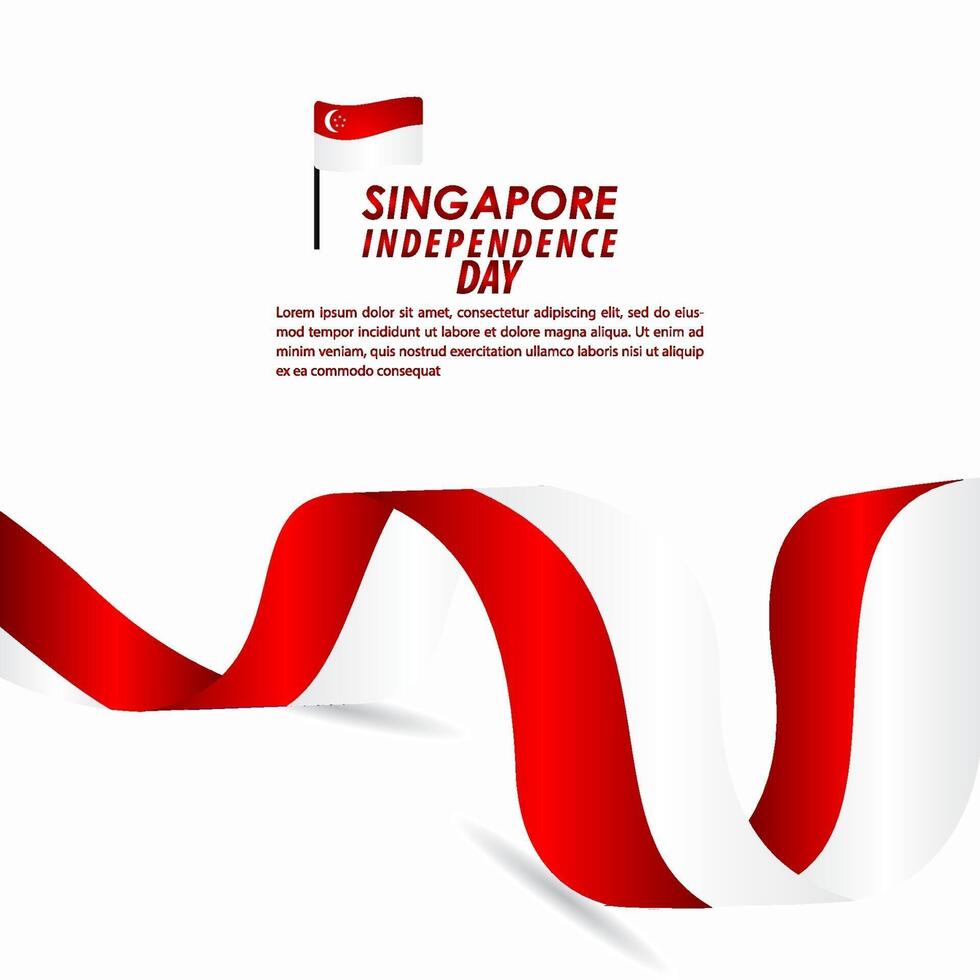 Singapore Independence Day Celebration Vector Template Design Illustration