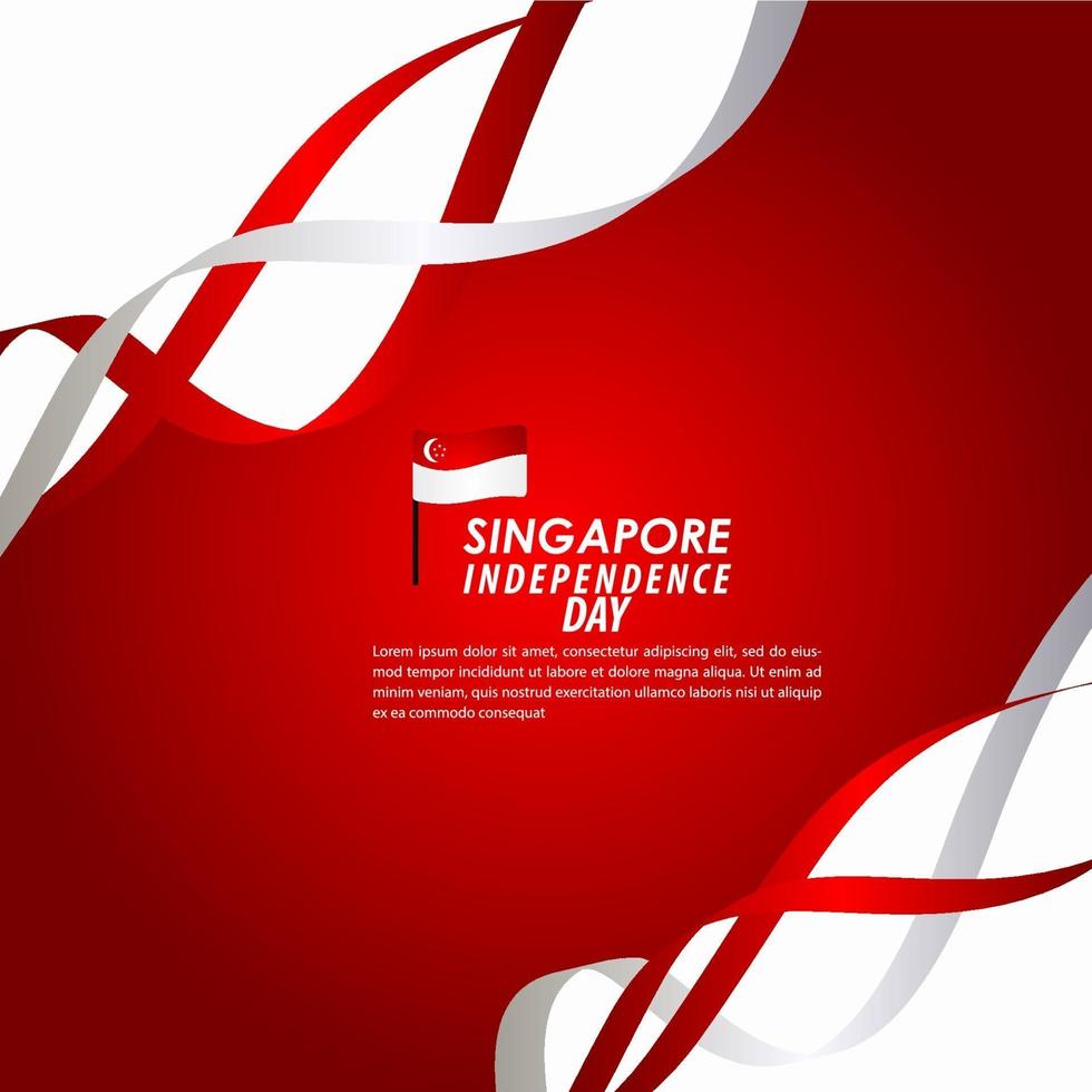 Singapore Independence Day Celebration Vector Template Design Illustration