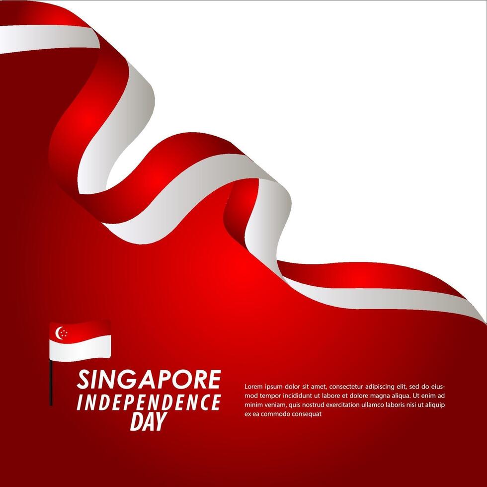 Singapore Independence Day Celebration Vector Template Design Illustration