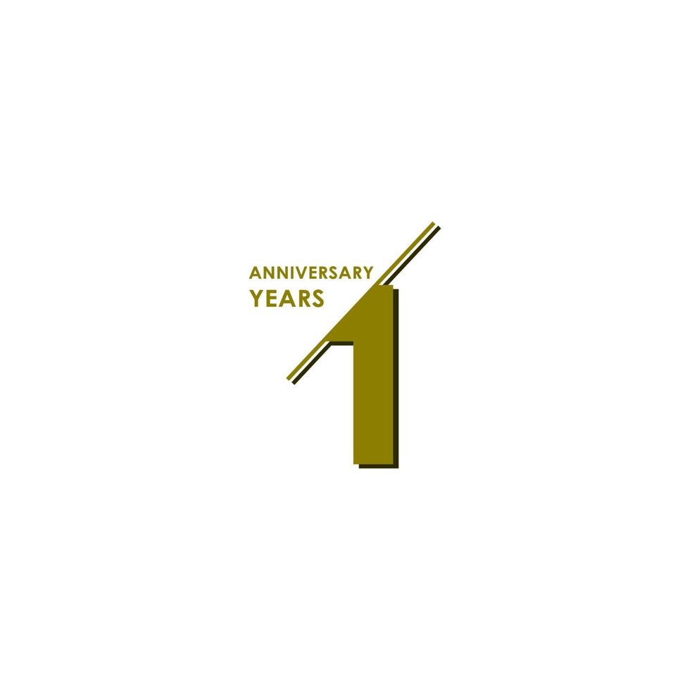 1 Years Anniversary Celebration Vector Template Design Illustration