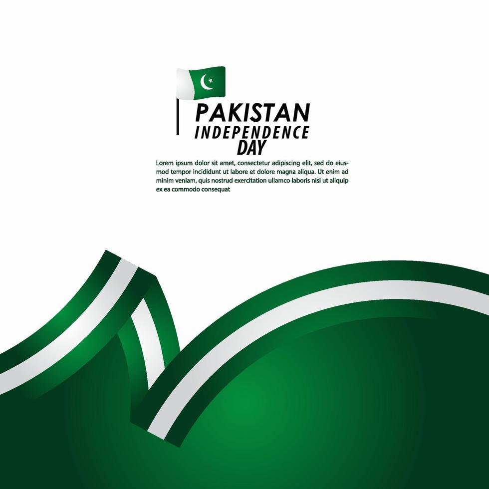 Pakistan Independence Day Celebration Vector Template Design Illustration