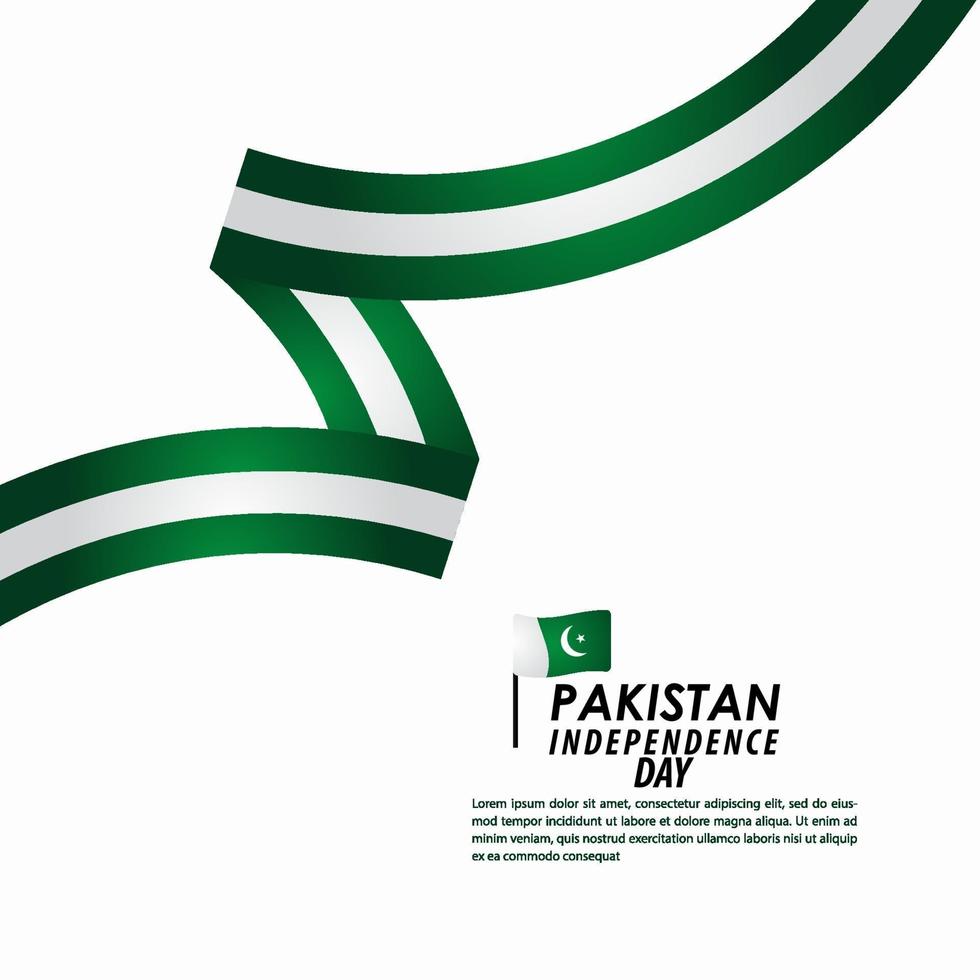 Pakistan Independence Day Celebration Vector Template Design Illustration