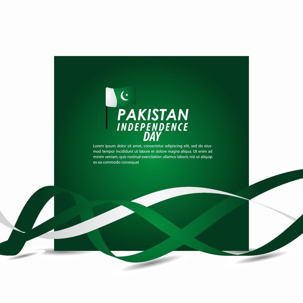 Pakistan Independence Day Celebration Vector Template Design Illustration