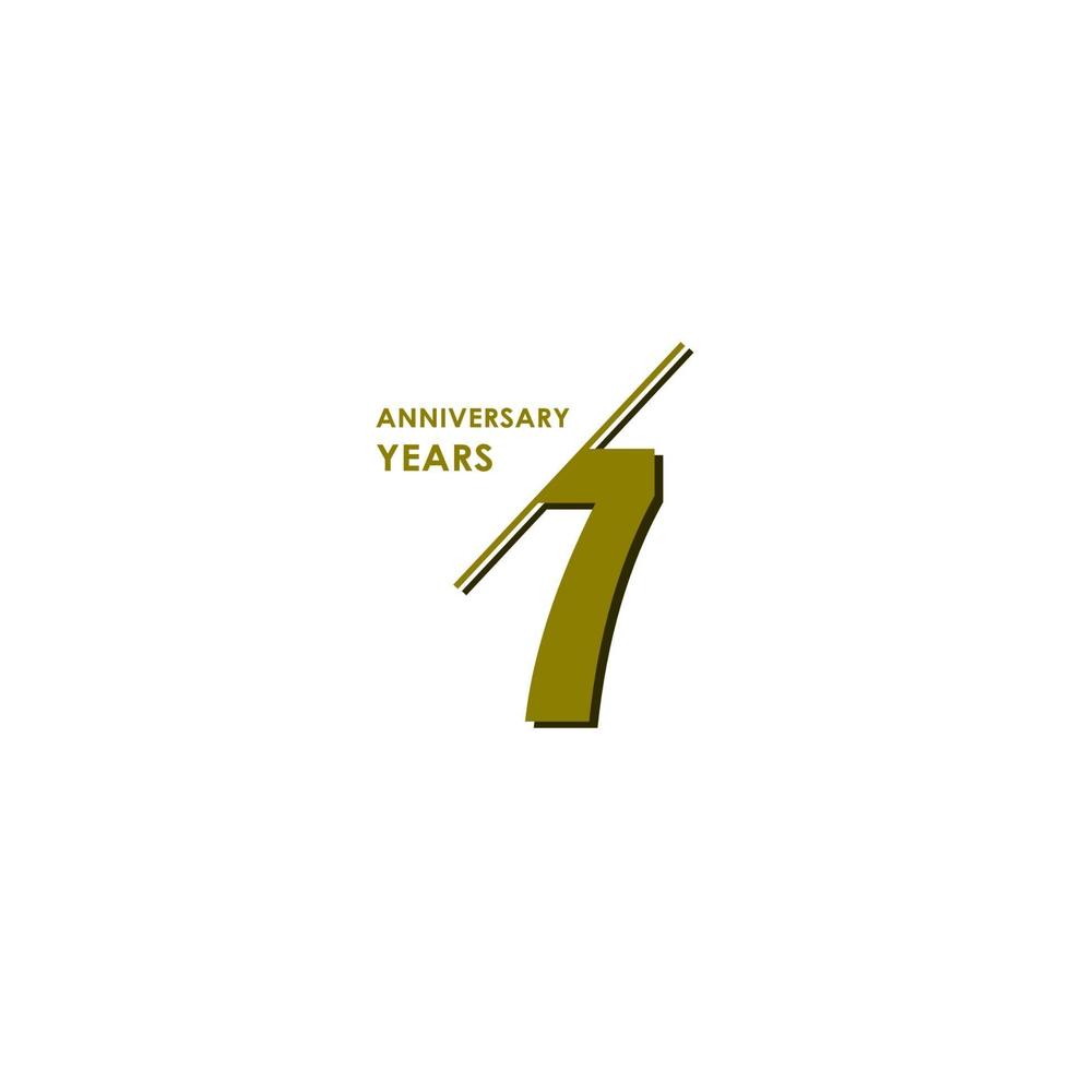 7 Years Anniversary Celebration Vector Template Design Illustration