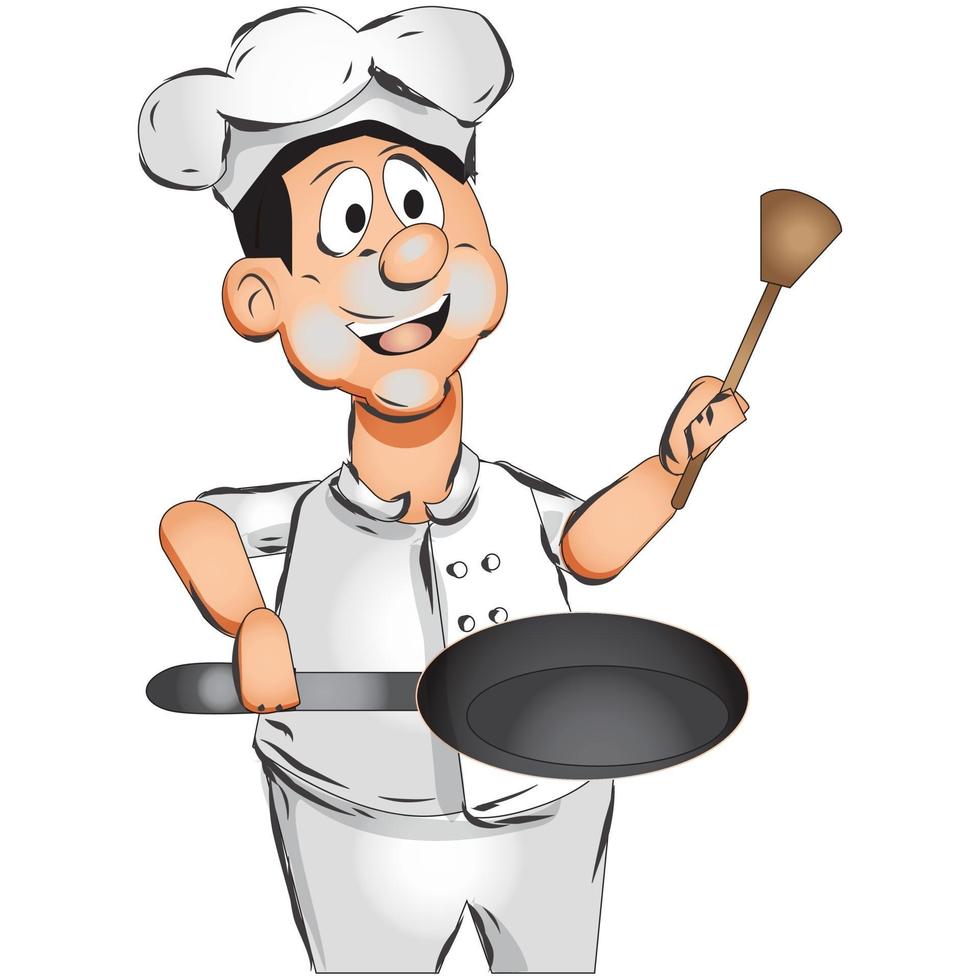 Chef Cartoon Illustration vector