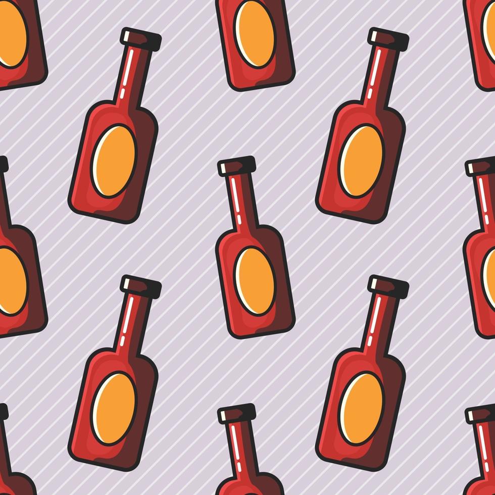 beer bottle seamless pattern illustration vector