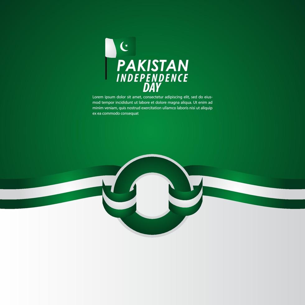 Pakistan Independence Day Celebration Vector Template Design Illustration