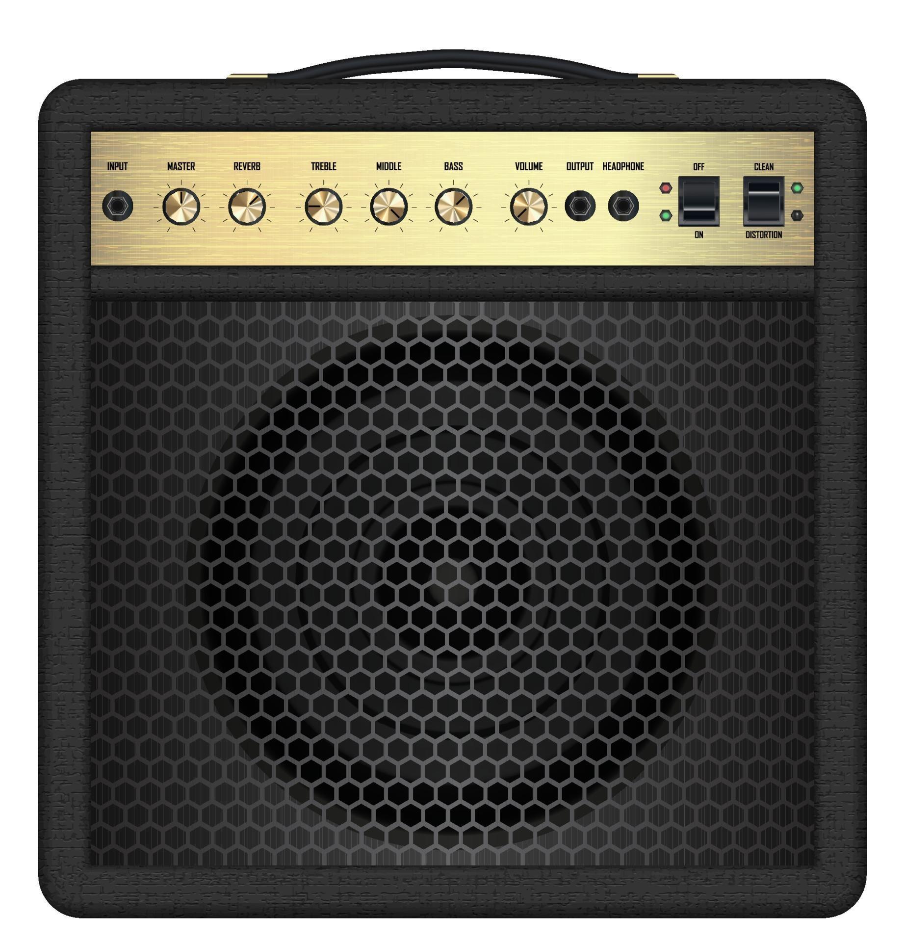 real classic black guitar amplifier vector 2311339 Vector Art at Vecteezy