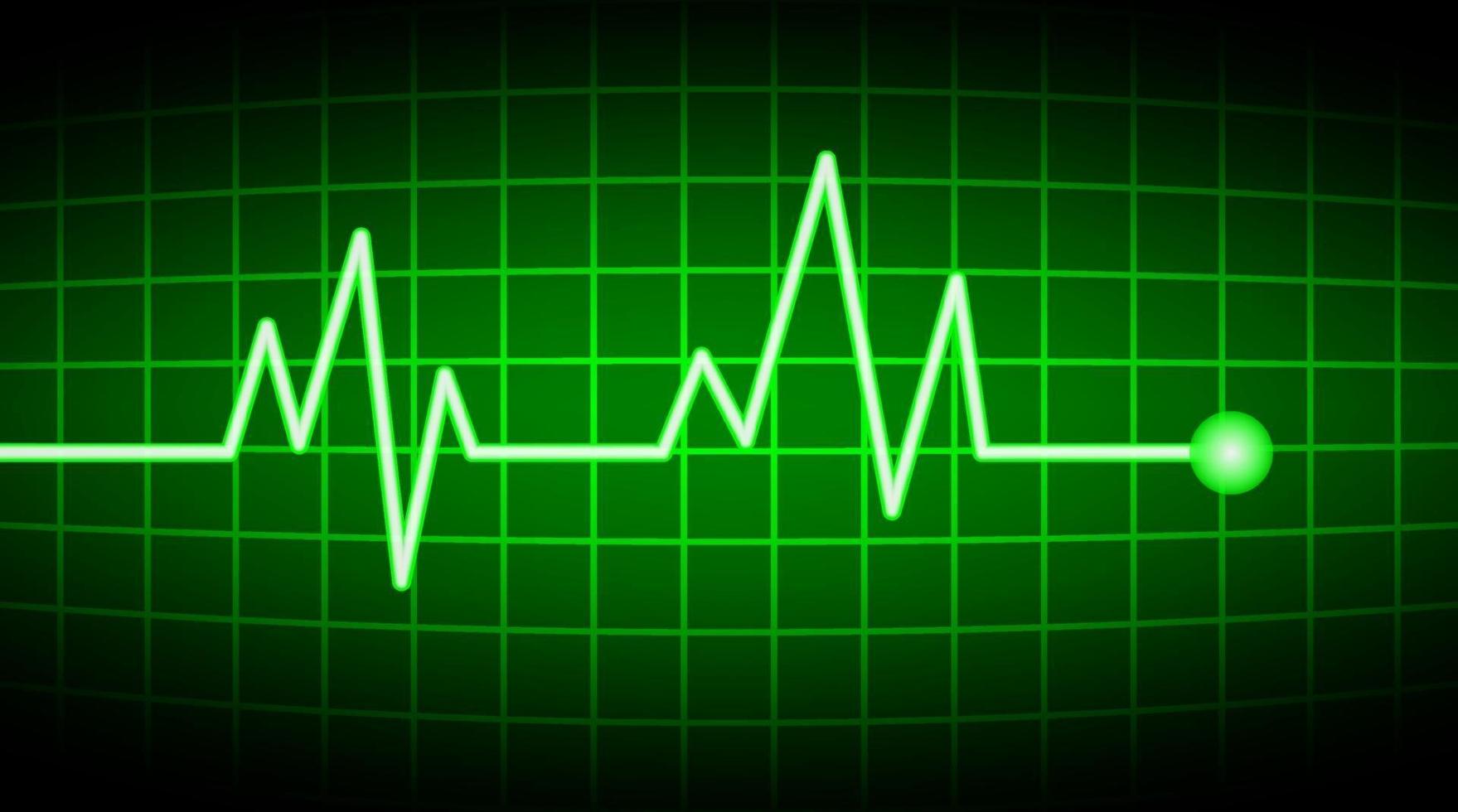 green heart rate screen vector