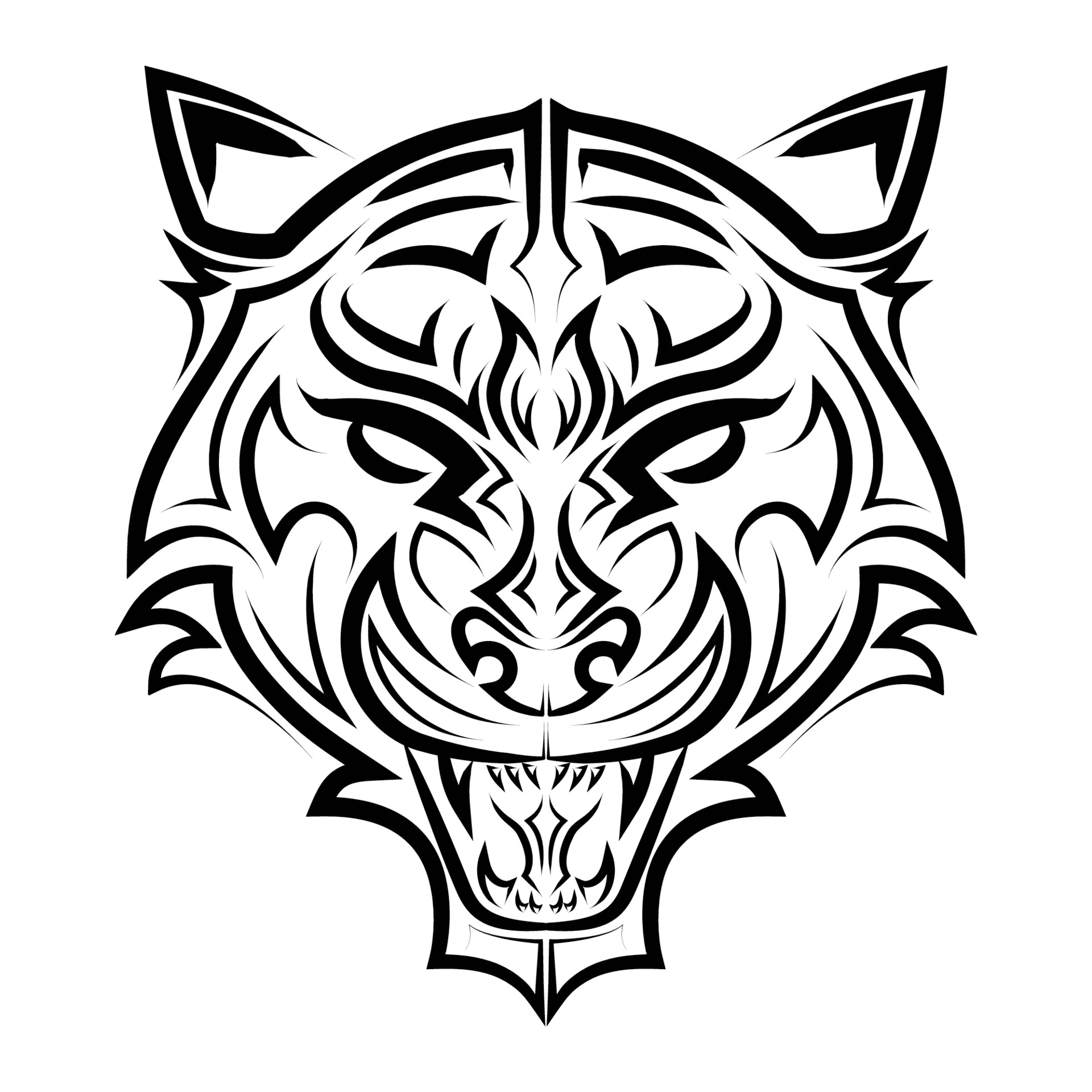 Tattoo shirt design monochrome version Royalty Free Vector