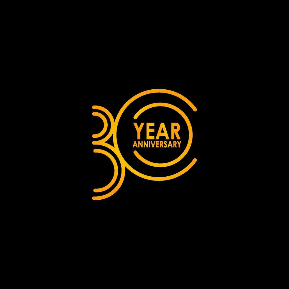 30 Year Anniversary Celebration Vector Template Design Illustration