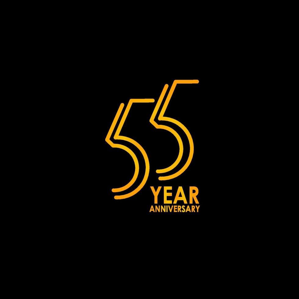 55 Year Anniversary Celebration Vector Template Design Illustration