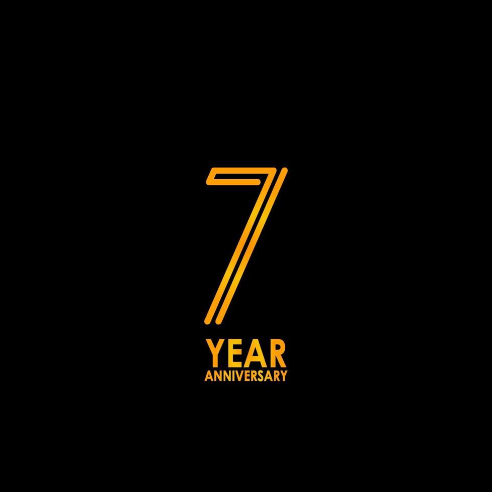 7 Year Anniversary Celebration Vector Template Design Illustration