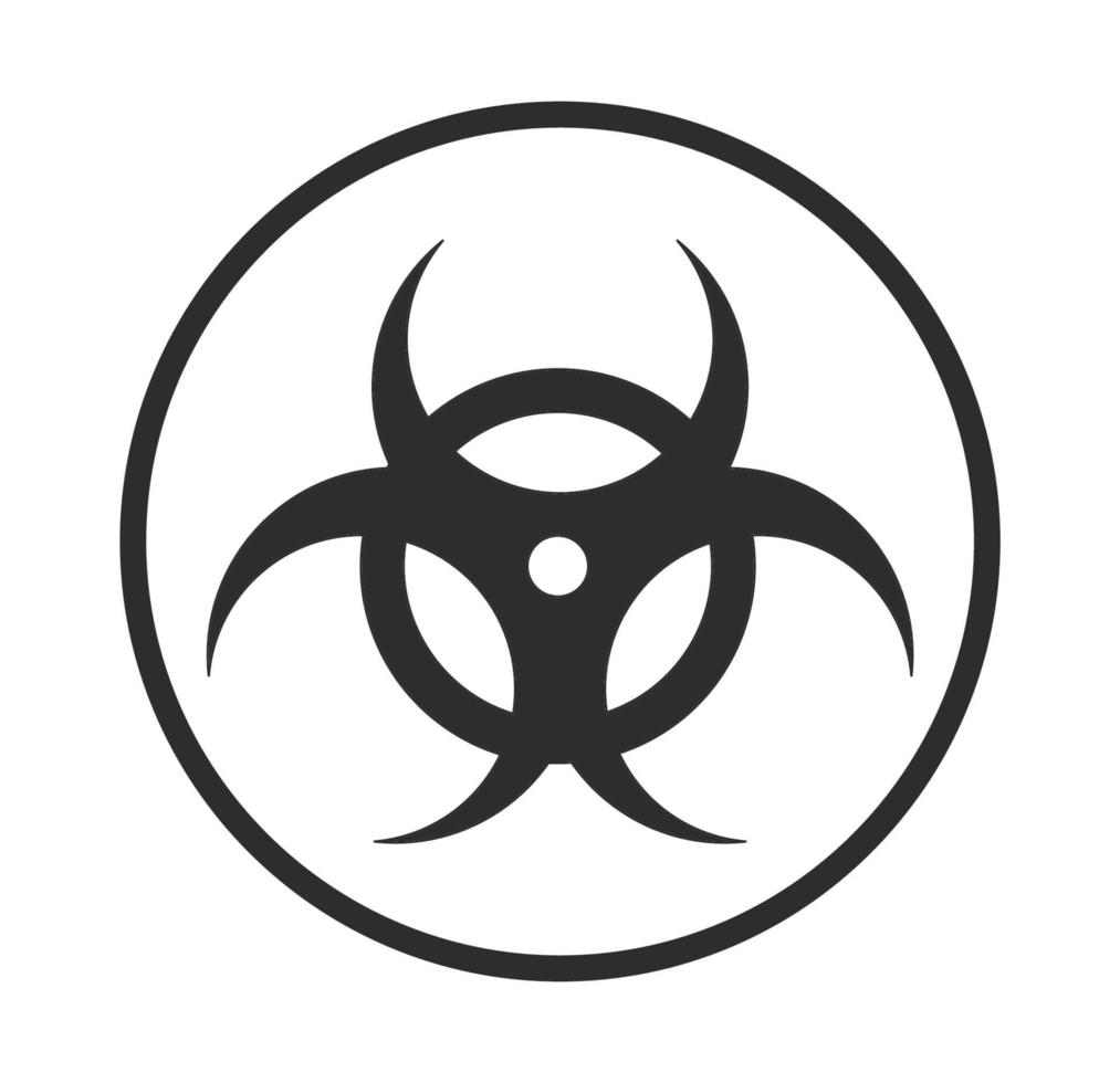 Biohazard icon vector