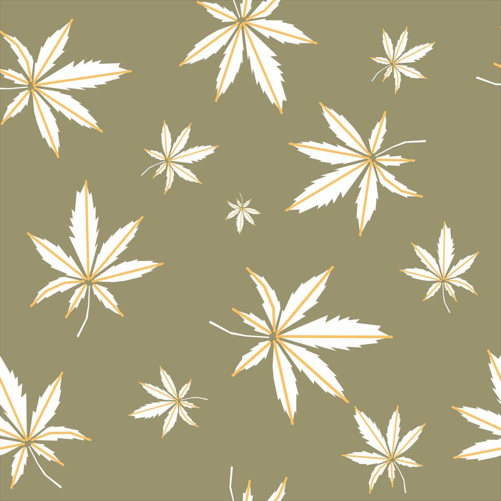 cannabis - seamless vector background. hemp - pattern for fabric or wallpaper