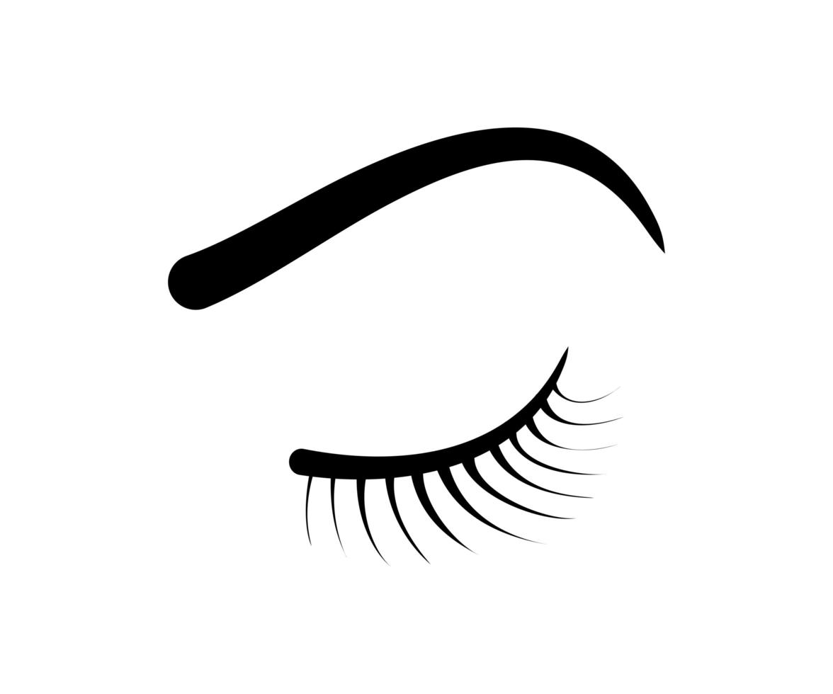 eyelashes, eyebrows - vector illustration on a white background.
