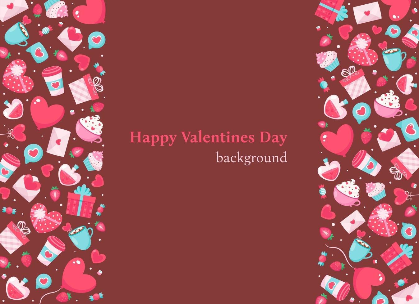 Valentines Day background. Vector illustration