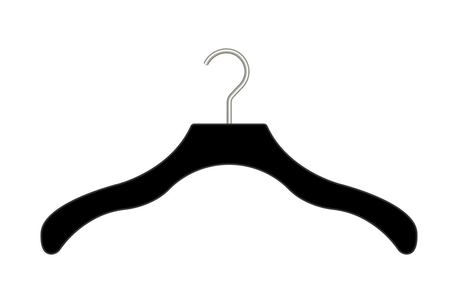 real cloth Hanger on a white background vector