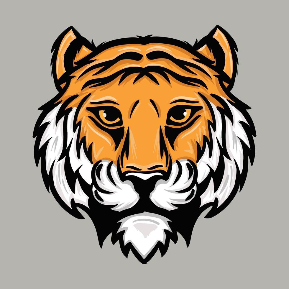 Ilustración de vector de cabeza de tigre