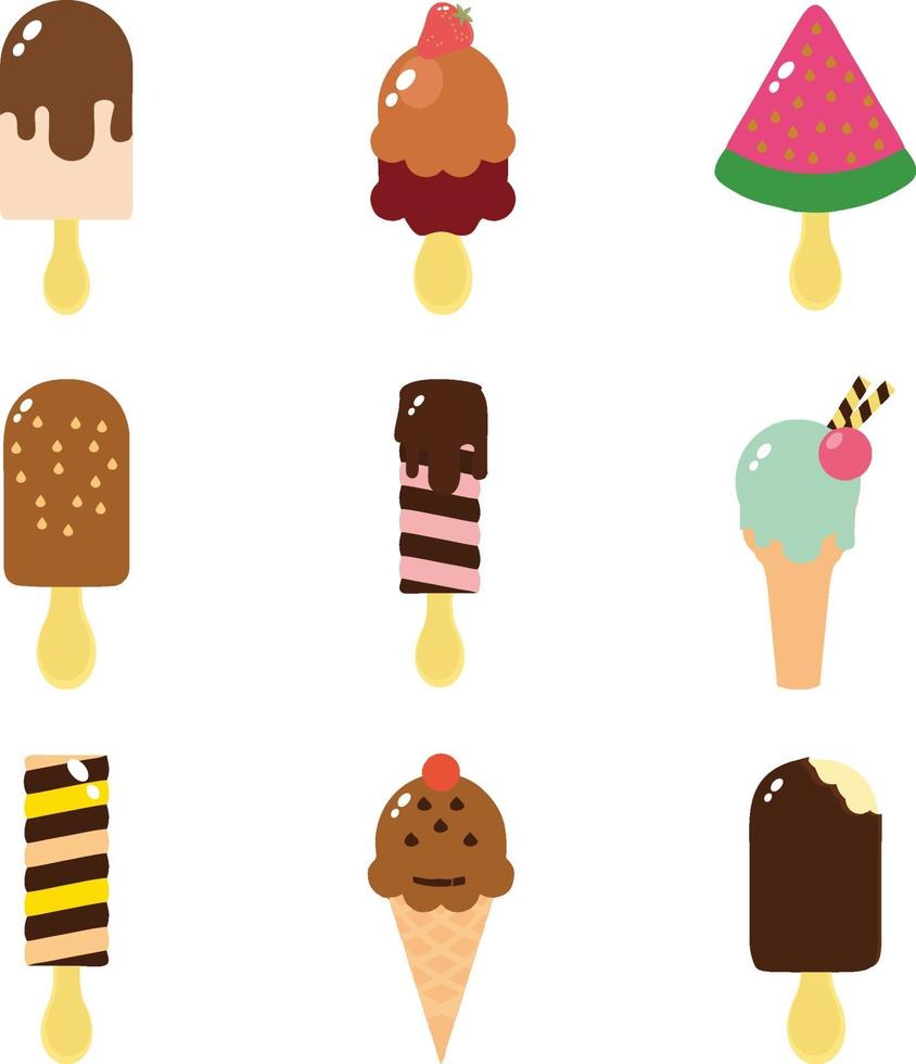 ice cream with topings vector