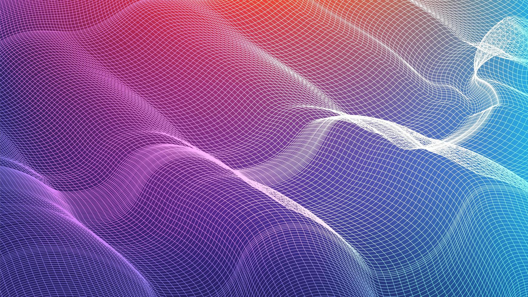 Waving Colorful technology Background vector