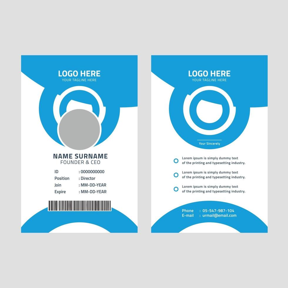 Modern Id Card Template vector