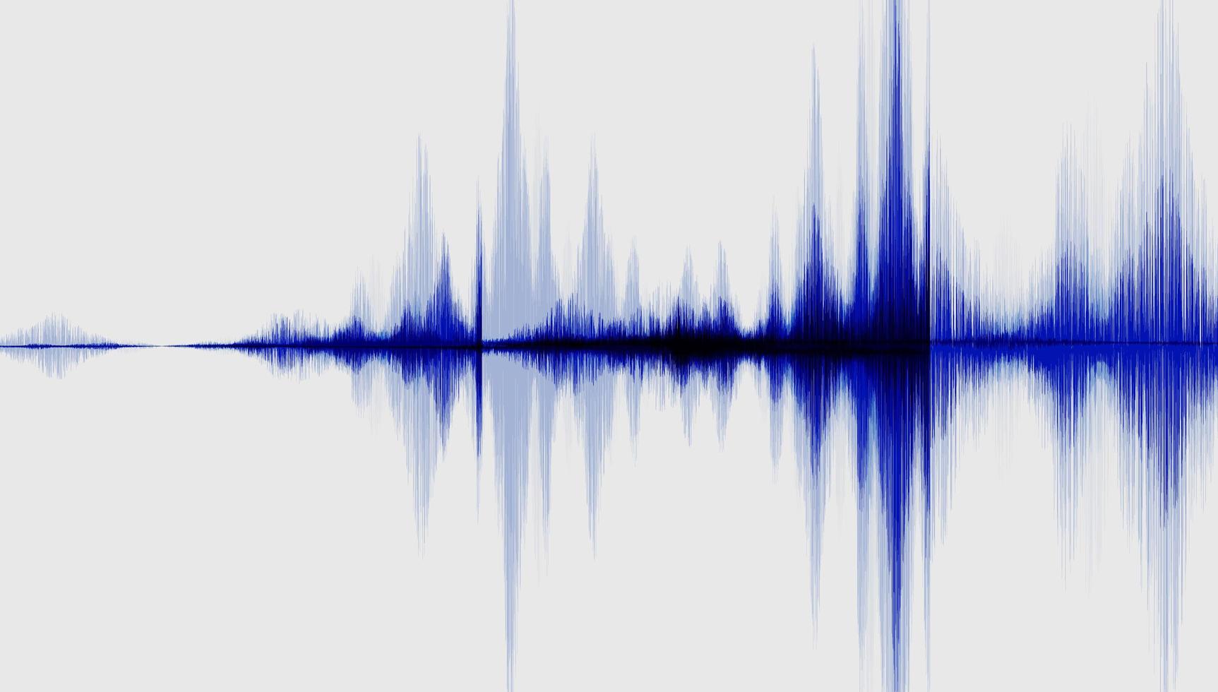 Dark Blue Digital Sound Wave on white Background vector