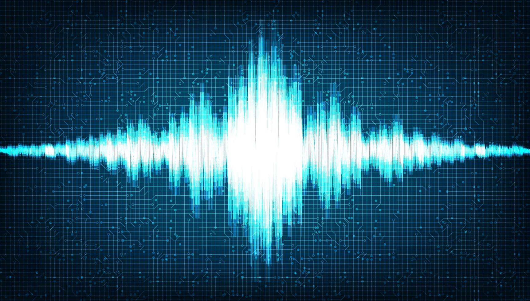 onda de sonido digital de alta tecnología escala de richter baja y alta vector