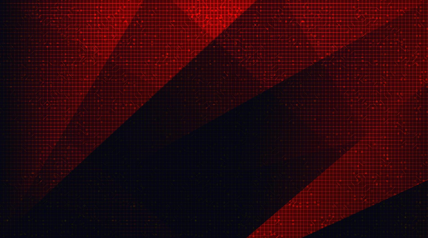 Red cyber technology background vector