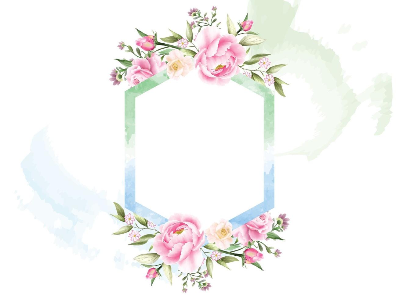 fondo de acuarela floral romántico vector