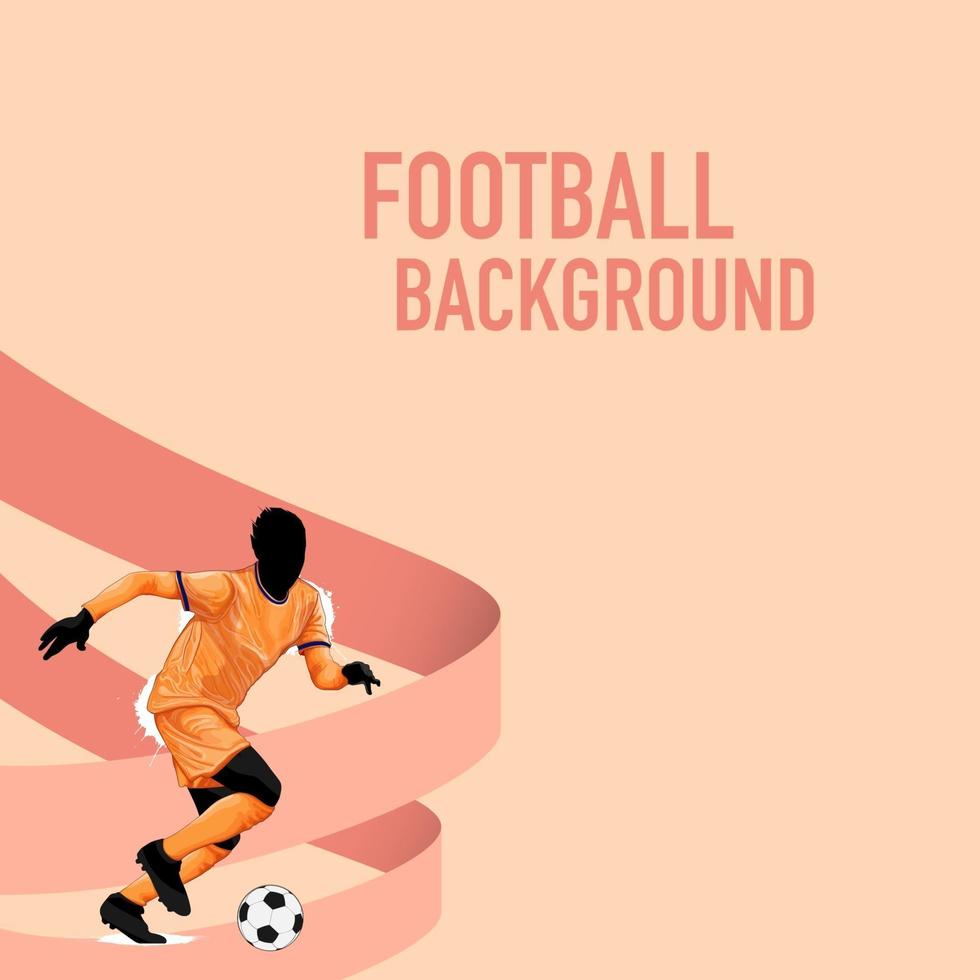 football soccer silhouette background vector