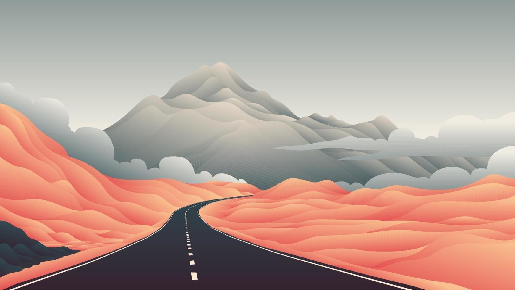 carretera carretera montaña vector
